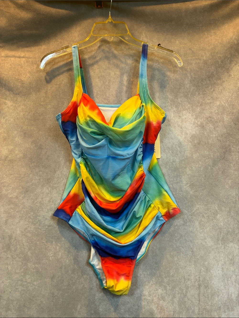 Multi-Color Ruched One-Piece Swimsuit